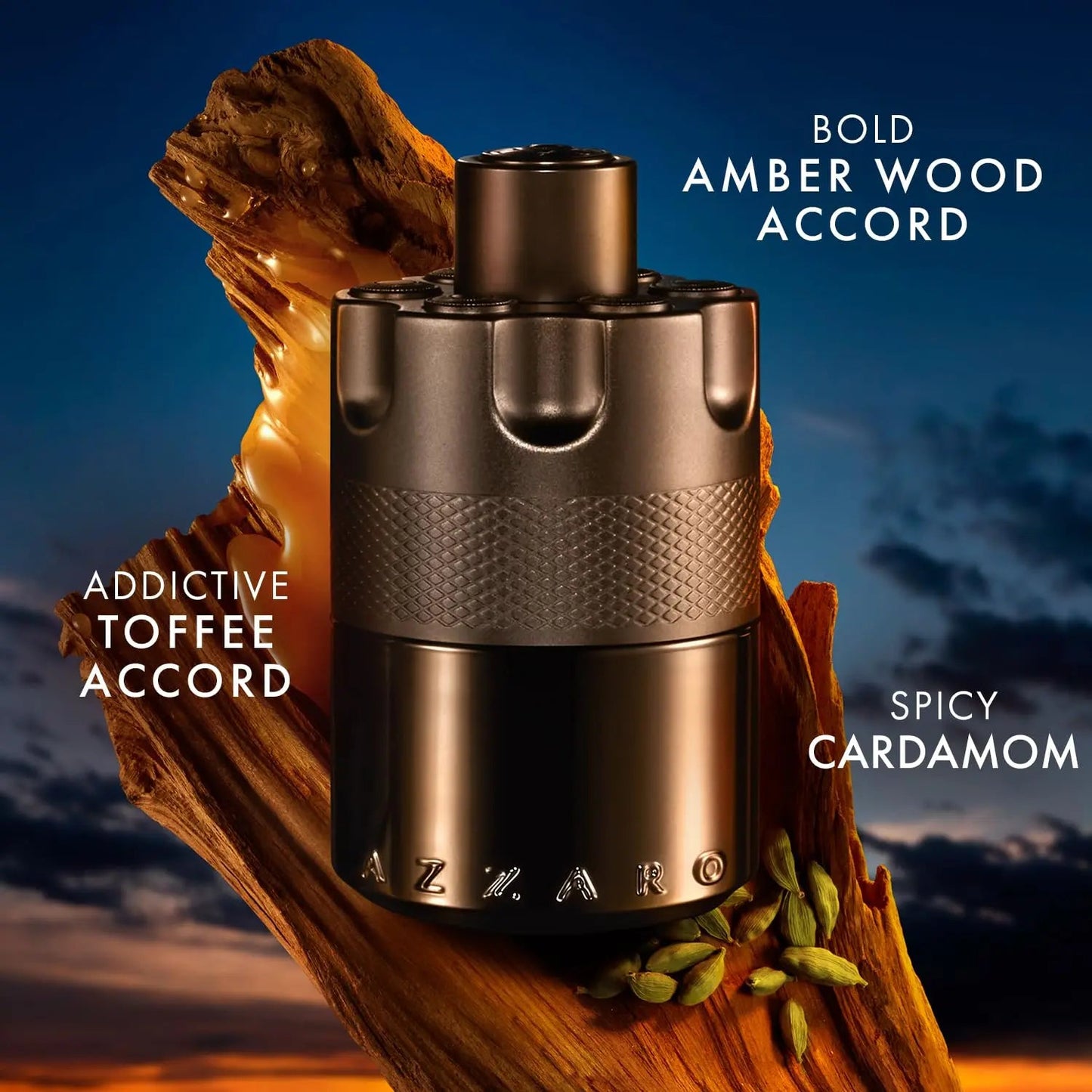 Azzaro The Most Wanted Eau de Parfum Intense 3.4 oz - Woody & Seductive Mens Cologne - Fougère, Ambery & Spicy Fragrance for Date Night - Lasting Wear - Luxury Perfumes for Men - Beautglo