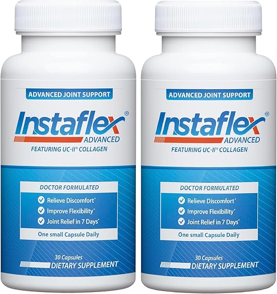 Instaflex Advanced Joint Support Supplement – Turmeric, Boswellia & UC-II Collagen (30 Capsules)