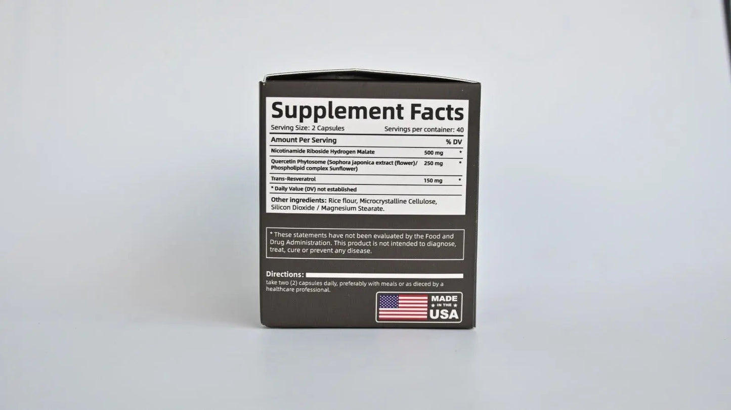 Reus Research Nicotinamide Riboside 900mg Pack of 3, NAD+ Supplement NMN Supplement Alternative, NAD Supplement for Anti-Aging, Energy, Focus - 100 Capsules - Beautglo