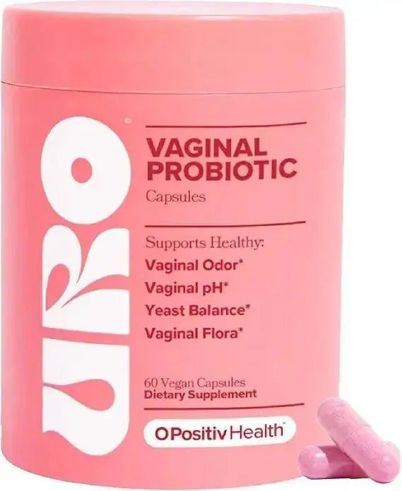 URO Vaginal Probiotics Capsules for Women pH Balance with Prebiotics & Lactobacillus Probiotic Blend - Women's Vaginal Health Supplement - Promote Healthy Vaginal Odor & Vaginal Flora, 60 Count (Pack of 2) - Nutragole