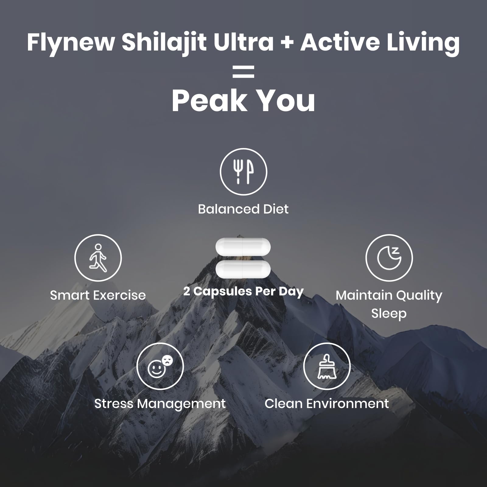Shilajit for Men Women, Shilajit with Naturally Fulvic Acid & L-Arginine, Himalayan Shilajits for Extra Power, Stamina & Immune Support, Non-GMO, Made in USA, 60 Capsules, 1,300mg Per Serving