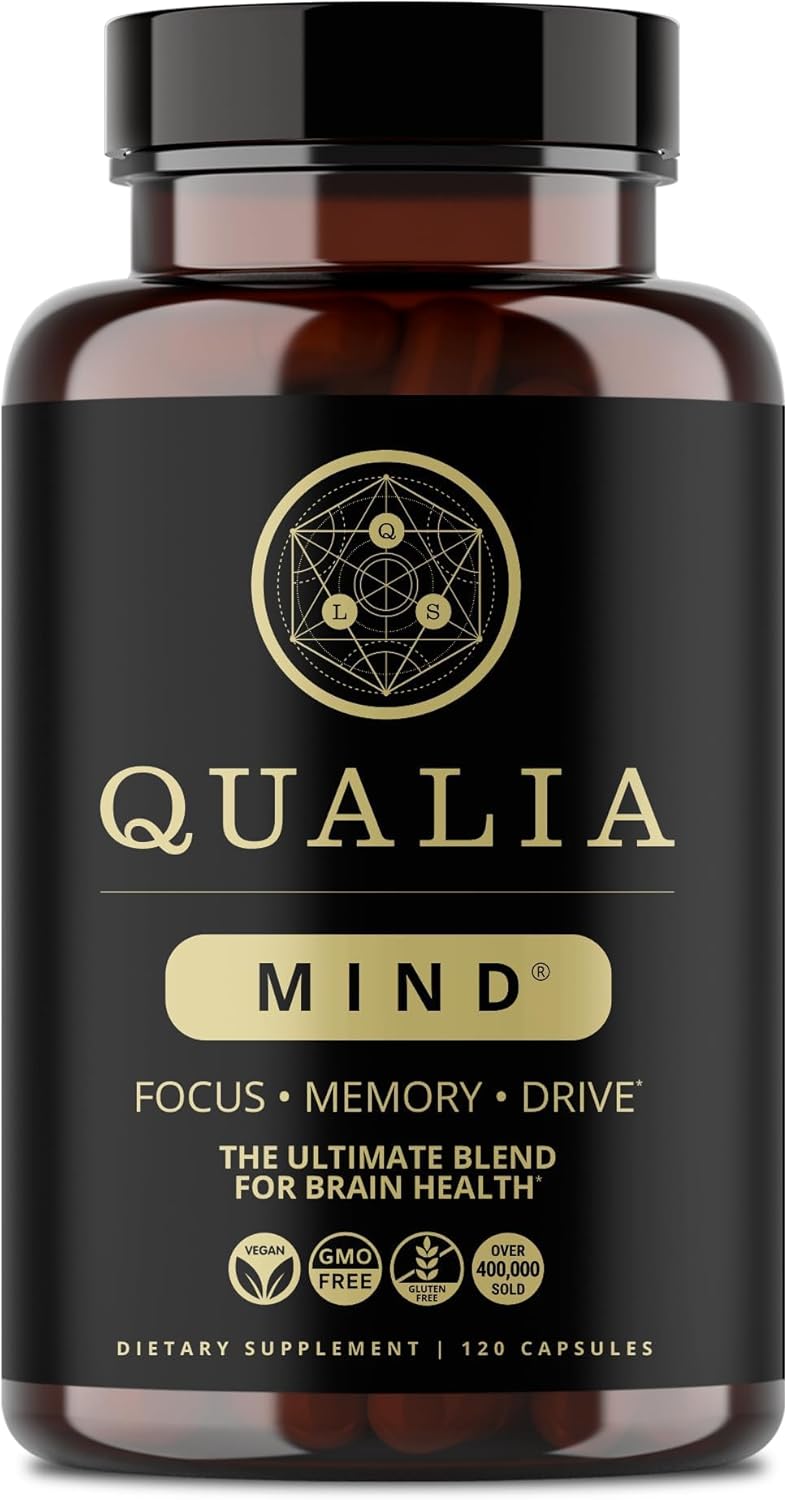 QUALIA MIND | The Ultimate Blend For Brain Health* | Doctor-Formulated Nootropic To Fuel Focus & Concentration* | Supports Long Term Brain Health| Maintain Drive & Productivity | 2 Month Supply