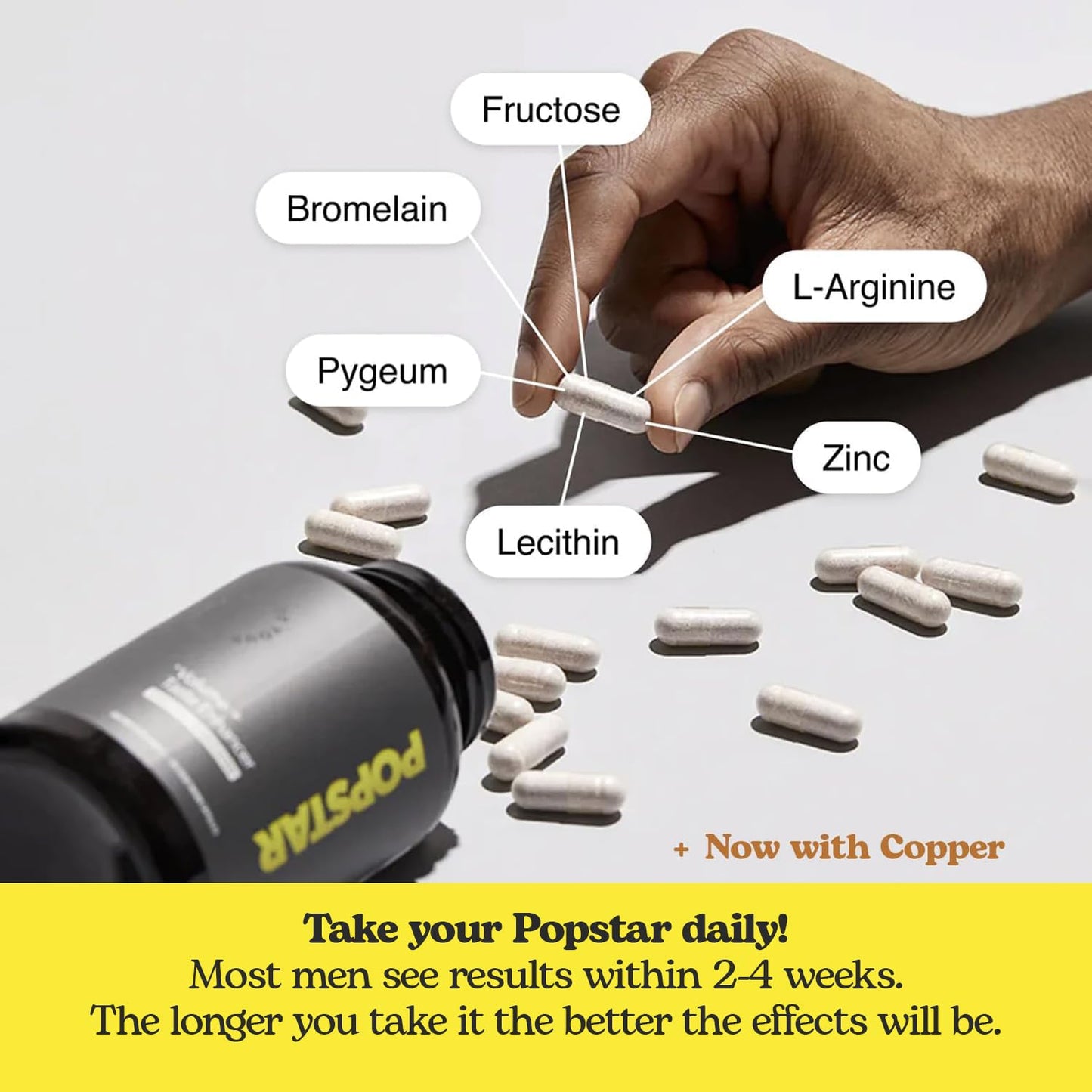 POPSTAR Labs Semen Volume Booster - Men's Semen Health & Fertility Supplement - Doctor Formulated to Increase Load Volume - Made in USA - Non-GMO, Organic, Vegan - 120 Capsules (1 Month Supply)