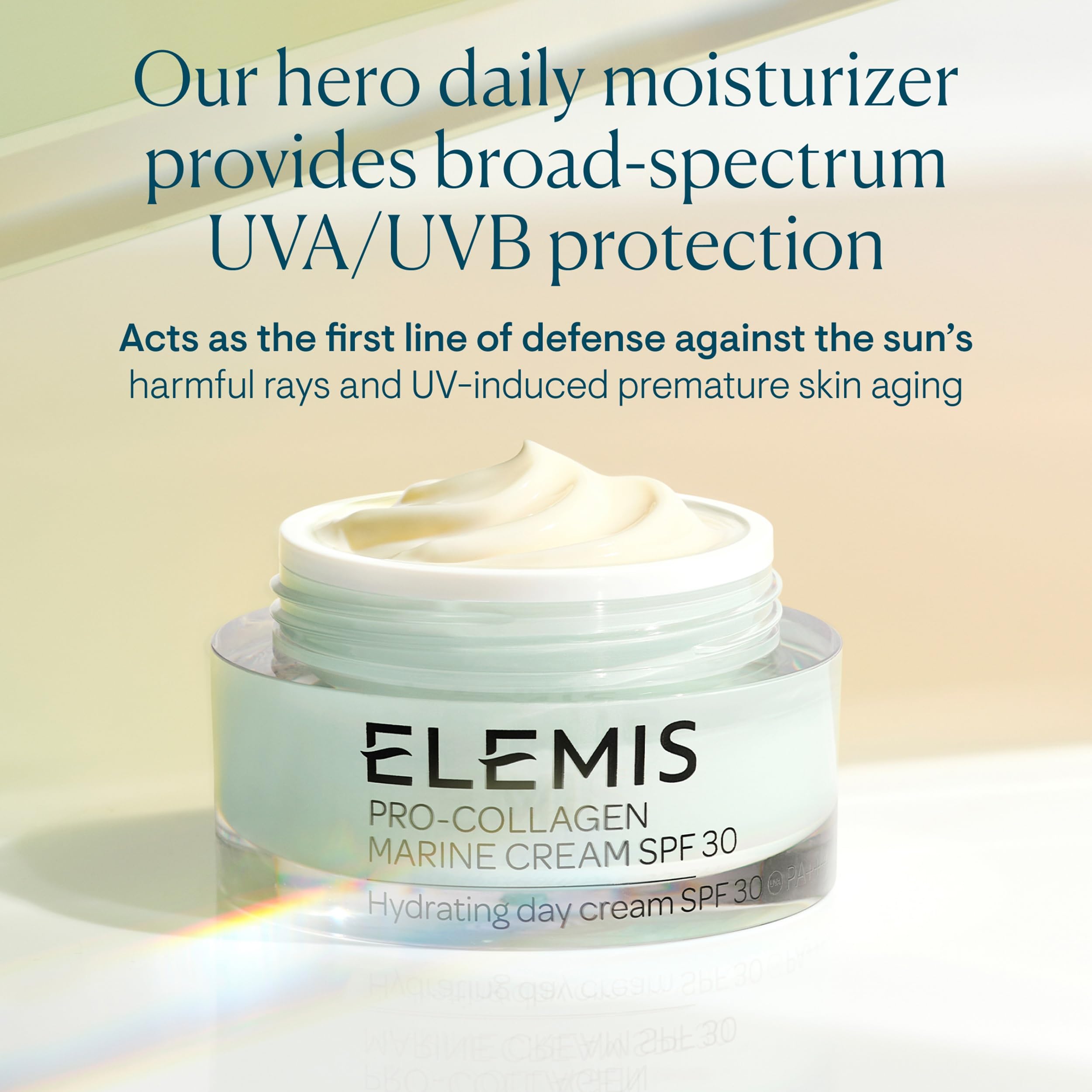 ELEMIS Pro-Collagen Marine Cream SPF 30, Lightweight Anti-Wrinkle Daily Facial Moisturizer