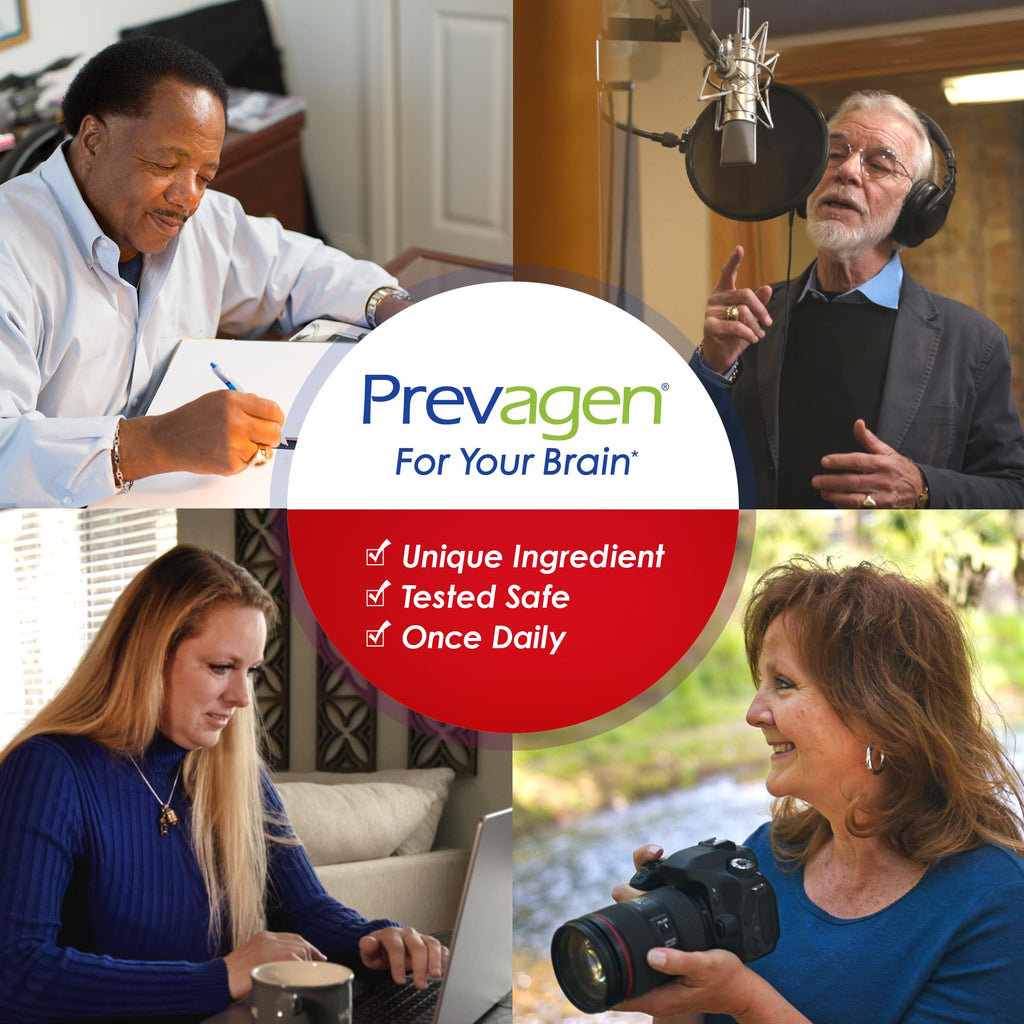 Prevagen Extra Strength 20mg, 60 Capsules with Apoaequorin & Vitamin D with Attractive and Stackable Prevagen Storage Box