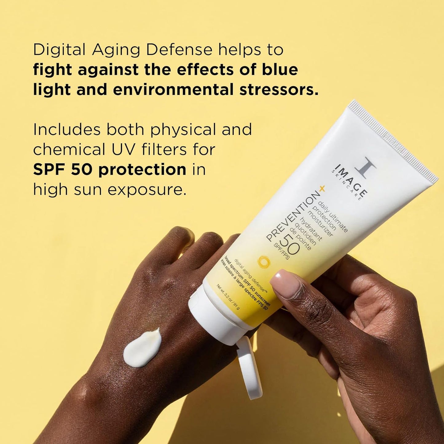 IMAGE Skincare PREVENTION+ Daily Ultimate Protection Moisturizer 2 Pack , SPF 50 Face Sunscreen Lotion, Zinc Oxide, Blendable with No White Cast, 3.2 oz