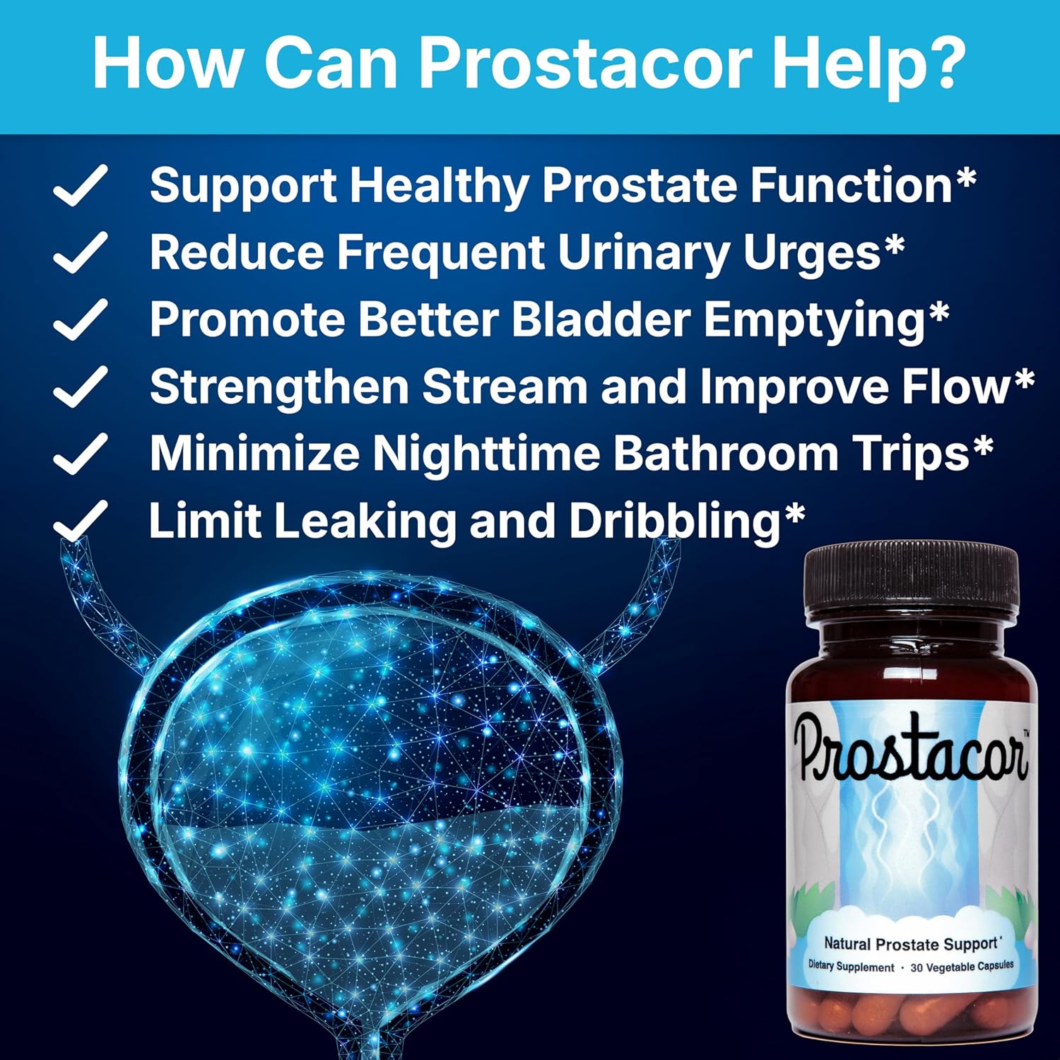 Natural Prostate Support Supplement - Non-GMO, Vegan, Gluten-Free