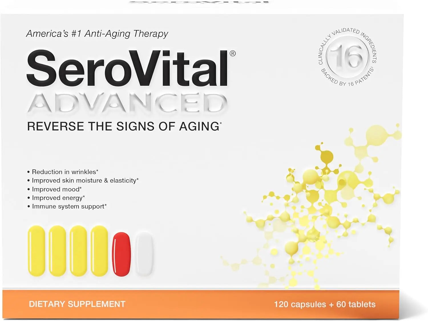 Serovital Advanced for Women - Anti-Aging Supplement for Women - HGH Supplements for Women - Skin Benefits, Energy, and Sleep - 30 Servings - Beautglo