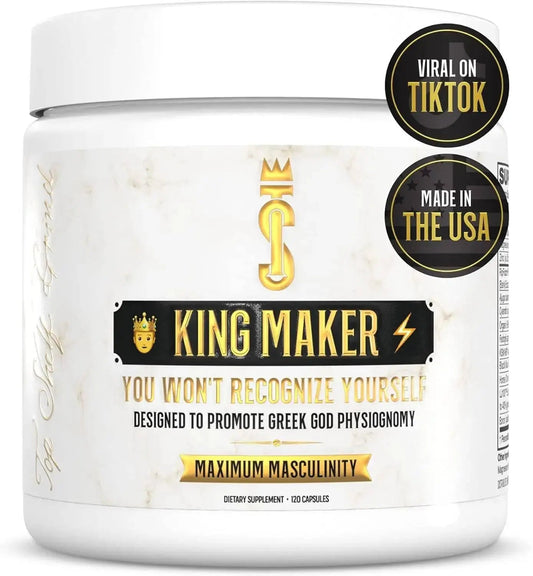 Top Shelf Grind King Maker Pack of 5, 13-in-1 Anabolic Supplement for Men to Increase Stamina, Lean Muscle Growth & Recovery, N.O. Booster with Tongkat Ali (LJ100), single box 120 Capsules - Beautglo