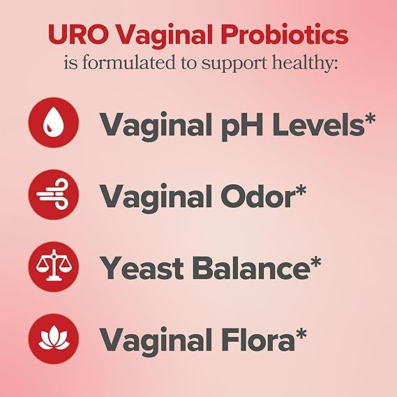URO Probiotics for Women pH Balance with Prebiotics & Lactobacillus Probiotic Blend - Women's Health Supplement - Promote Healthy Odor & Flora, 60 Count