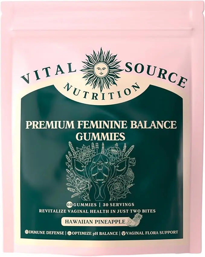 Vital Source Feminine Balance Gummies Pack of 3 – Hawaiian Pineapple vital source gummies - Nutragole
